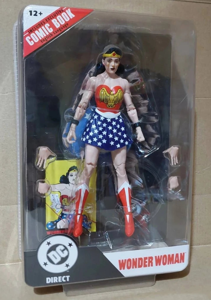 McFarlane Toys 7" DC Action Figures – Wonder Woman, Extant & Obsidian Infinity Inc Collectible Models (No Comics)