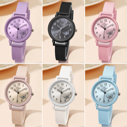 Women’s Silicone Strap Quartz Watch – Casual Wristwatch Gift for Ladies