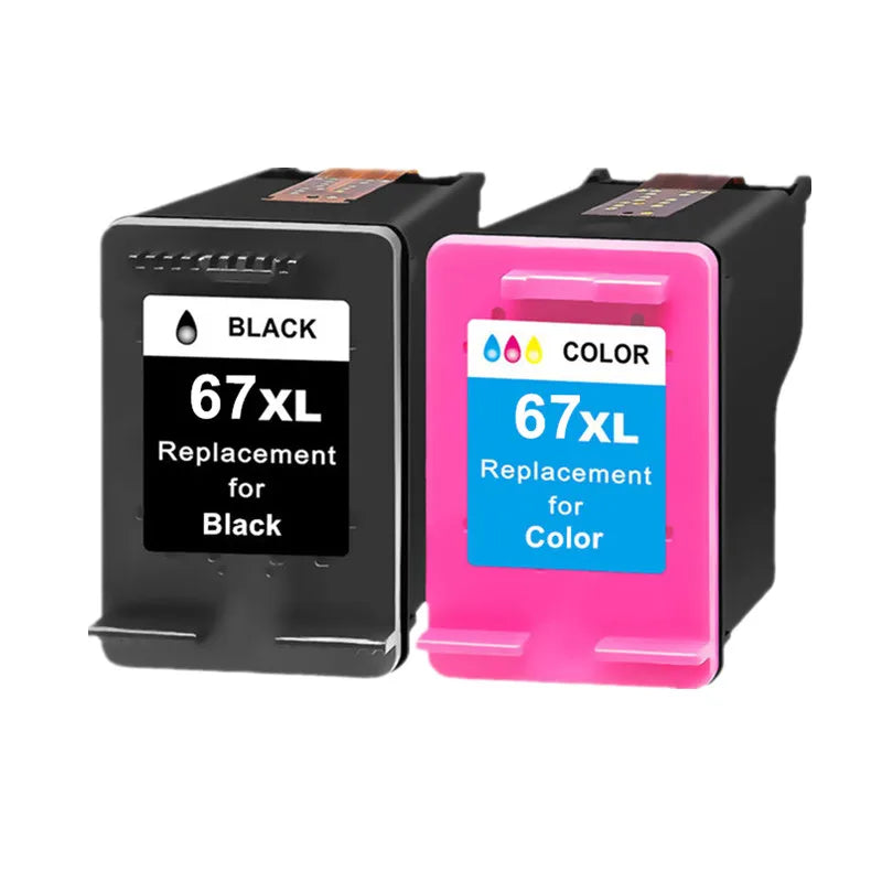 HP 67 / 67XL Compatible Ink Cartridge Set – Replacement High Yield Ink for HP DeskJet 1225, 2732, 2752, 2755, 4158 & ENVY 6052 Printers