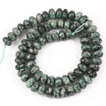 Natural Stone Rondelle Beads - 5x8mm Tourmaline, Citrine & Quartz Loose Beads for DIY Bracelets