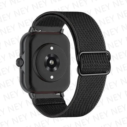 Nylon Elastic Watch Band for Amazfit GTS/GTR 4-3-2, Stratos & Bip Series – Bohemian Shiny Adjustable 20mm/22mm Strap