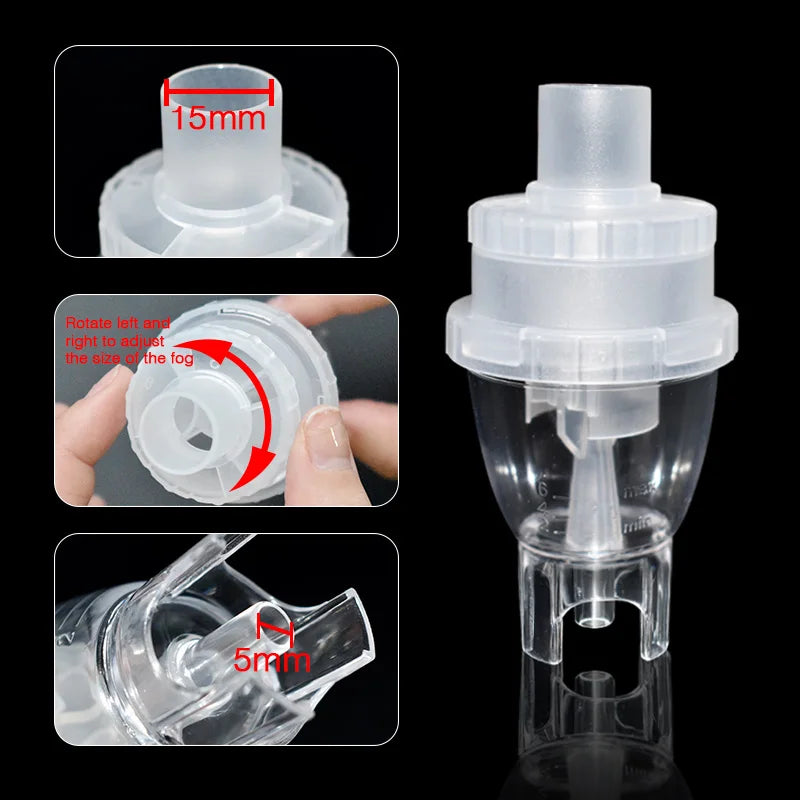 Allergy Inhaler Nebulizer — Medical Atomized Cup with Air Compressor, 6ML/10ML Medicine Tank for Home Health Care