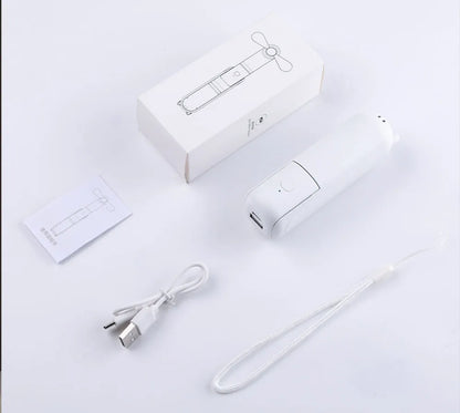 Portable Mini Handheld Fan | 2000mAh USB Rechargeable Foldable Fan with 3 Speeds & Power Bank for Travel