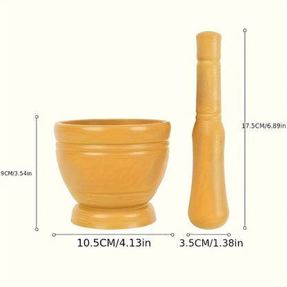 Kitchen Garlic & Chili Mortar and Pestle Set – Garlic Crusher and Household Chili Grinder Bowl