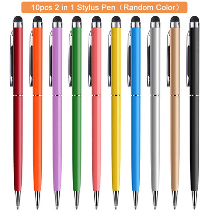 10PCS Universal Stylus Pen Set - Capacitive Touch Screen Drawing Pencil for iPhone, iPad, Samsung & Android Devices