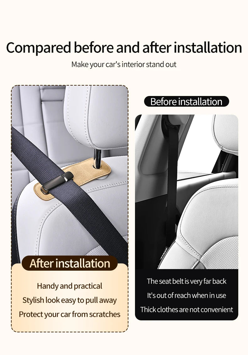 Car Seat Belt Limiter Extension – Adjustable Anti-Pinch Safety Device for Pregnant Women & Children