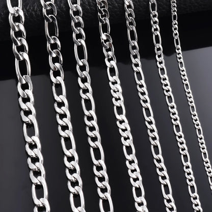 925 Sterling Silver Necklace — 2–12mm Width, 40–75cm Long Chain with Lobster Clasp for Men & Women, Engagement Jewelry