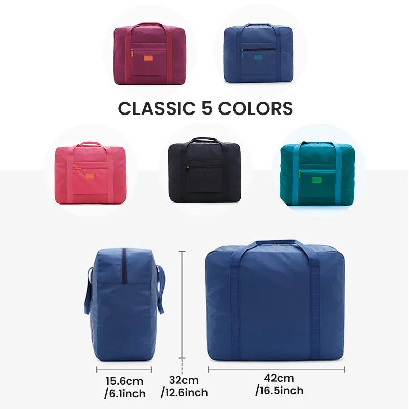 Fashion Foldable Travel Duffel Bag — Lightweight Weekender Tote for Men & Women, Carry-On Luggage Bag