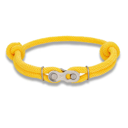 MKENDN Bicycle Chain Bracelet - Adjustable Punk Rock Nautical Rope Wristband with Magic Buckle
