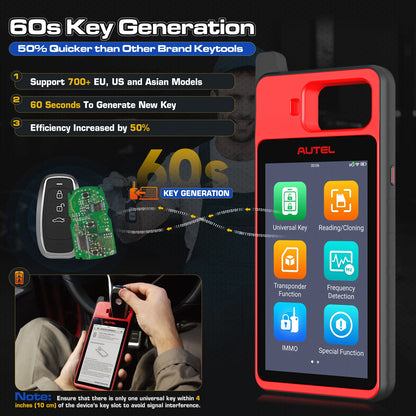 Autel MaxiIM KM100 Key Tool — OBD IMMO Key Generator with Chip/Transponder Read, Write & Clone, Lifetime Free Updates