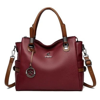 Luxury Women’s Leather Casual Tote Bag – High Quality Large Shoulder & Crossbody Handbag