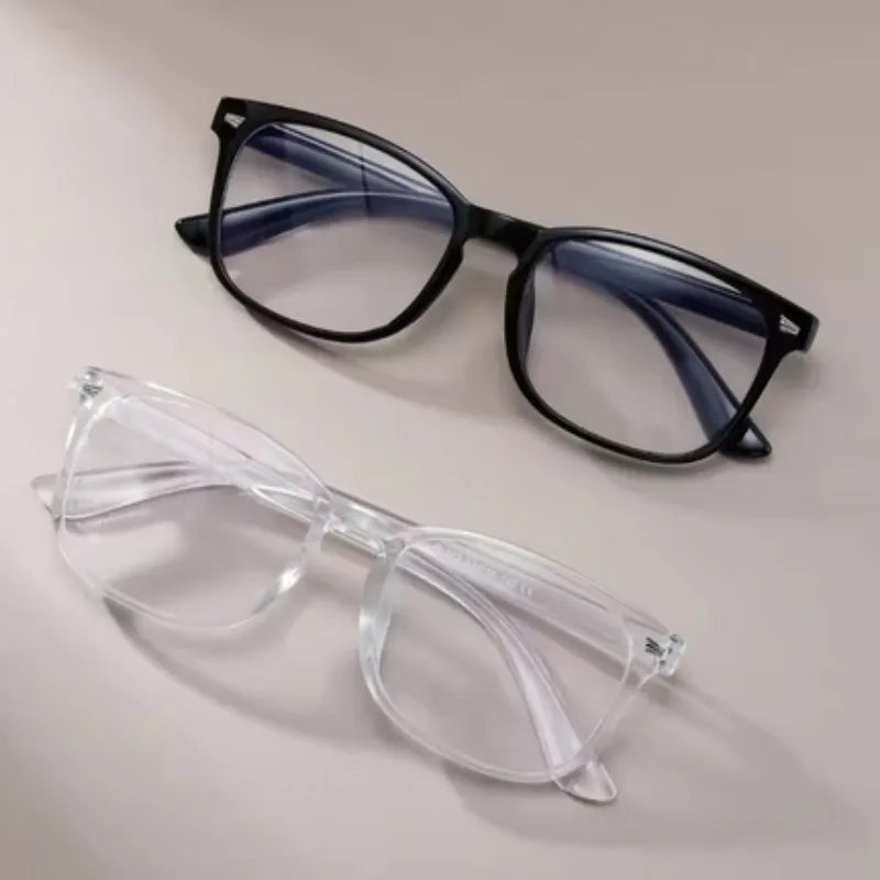 2 Pairs Classic Square Anti Blue Light Glasses - Stylish Fashion Eyewear for Men and Women Daily Wear