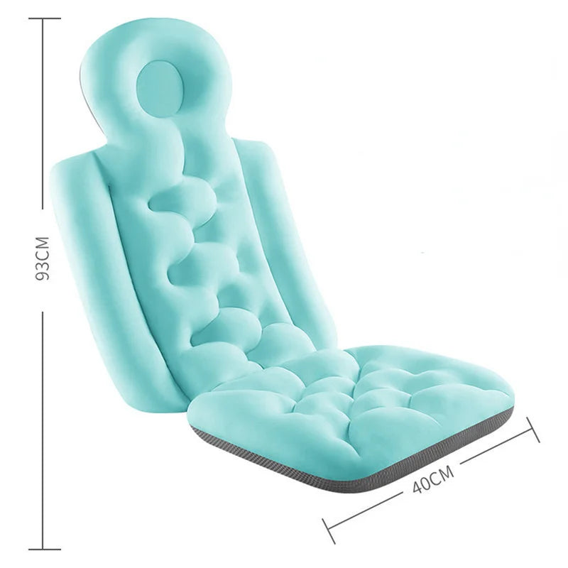 Adult Full Body Bath Pillow – Spa Bathtub Cushion with Neck & Back Support, Anti-Slip Relaxing Headrest
