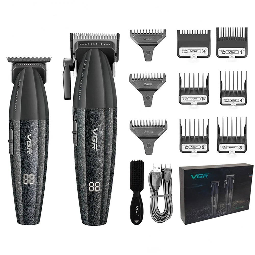 VGR V-640 Hair Trimmer – Professional Electric Hair Clipper, 9000 RPM Metal Trimmer for Men, Barber Hair Cutting Machine