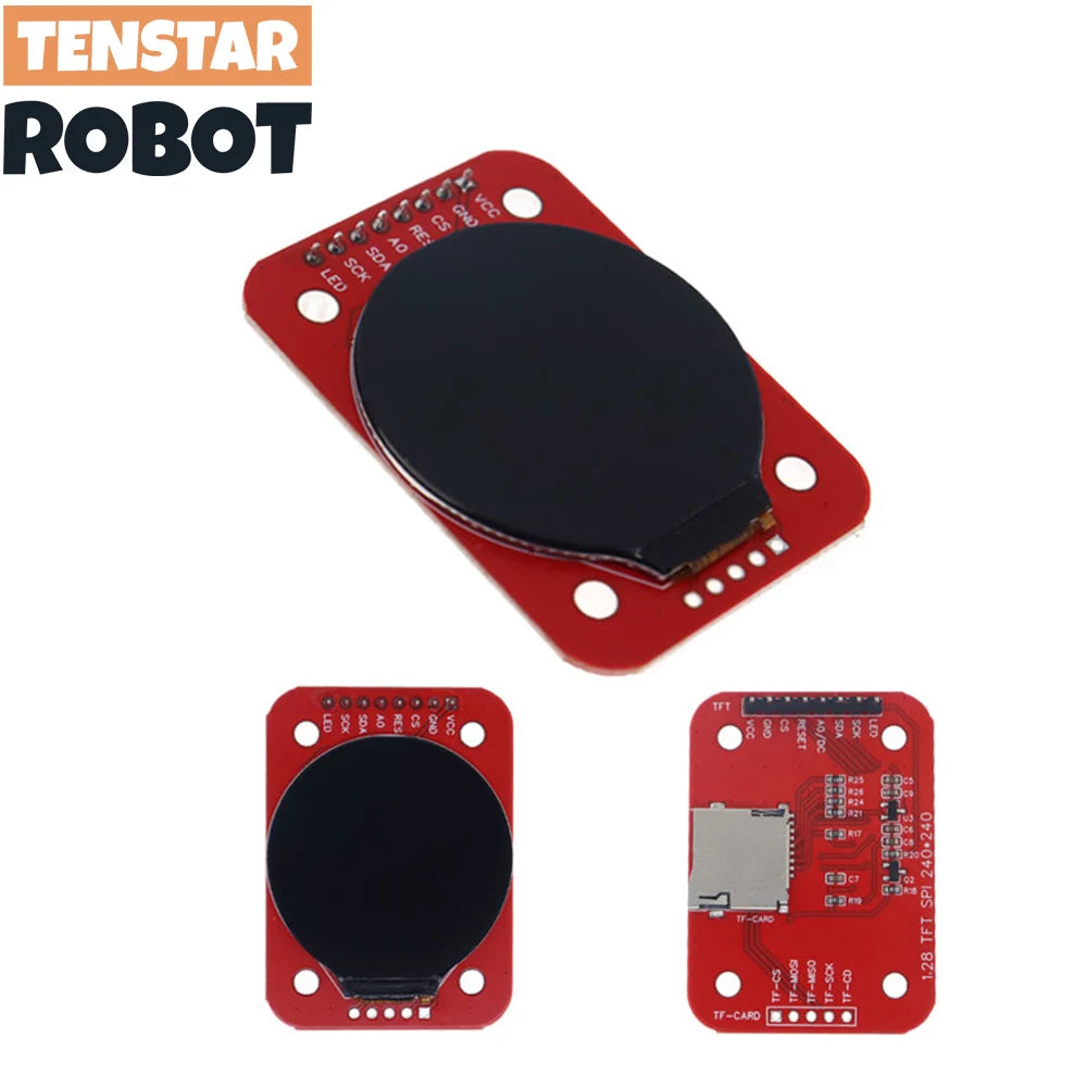 1.28-Inch Round TFT LCD Display Module 240x240 - GC9A01 RGB Screen with 4-Wire SPI Interface for DIY Projects