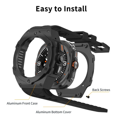 Luxury Carbon Case & Rubber Strap Kit – Samsung Galaxy Watch Ultra 47mm Accessories