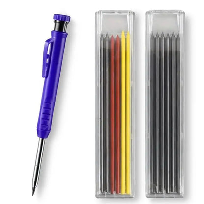 Carpenter Pencil Set for Woodworking - 5 Colors Mechanical Pencils with Refill for Carpentry Marking & Construction Jobs