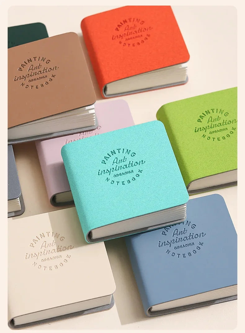 3Pcs Mini Square Watercolor Sketchbook Set – Thick Paper Drawing & Painting Books for Art & Relaxation