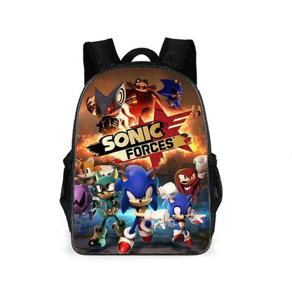 Cartoon Sonic School Backpack – Anime Kids' Primary & Secondary Mochila Bag