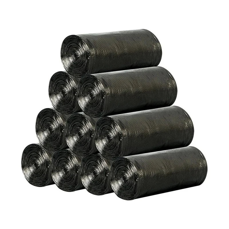 100pcs Black Household Rubbish Bags for Bathroom, Kitchen, and Trash Can - Disposable Plastic Garbage Bags