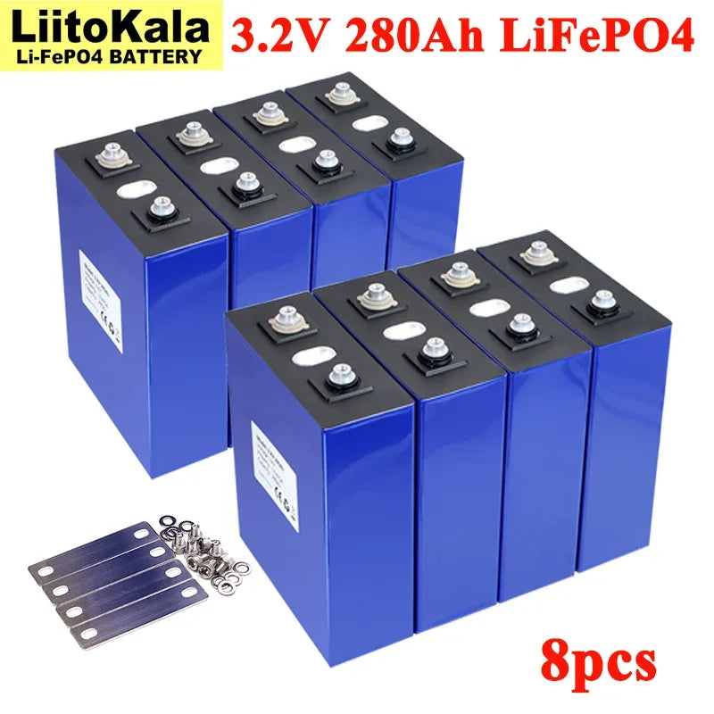 Grade A 3.2V 280Ah LiFePO4 Battery — Lithium Iron Phosphate for 12V/24V E-Scooter, RV & Solar Energy Storage