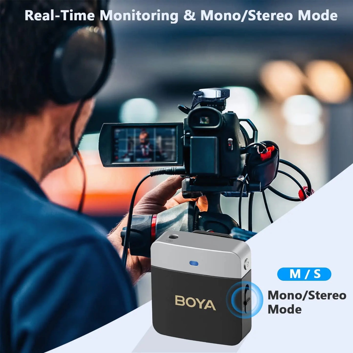 BOYA BY-M1V Wireless Lavalier Microphone: Lapel Condenser Mic for iPhone, Android, Smartphone, Camera, PC - Ideal for Gaming, YouTube, Broadcast, Vlog