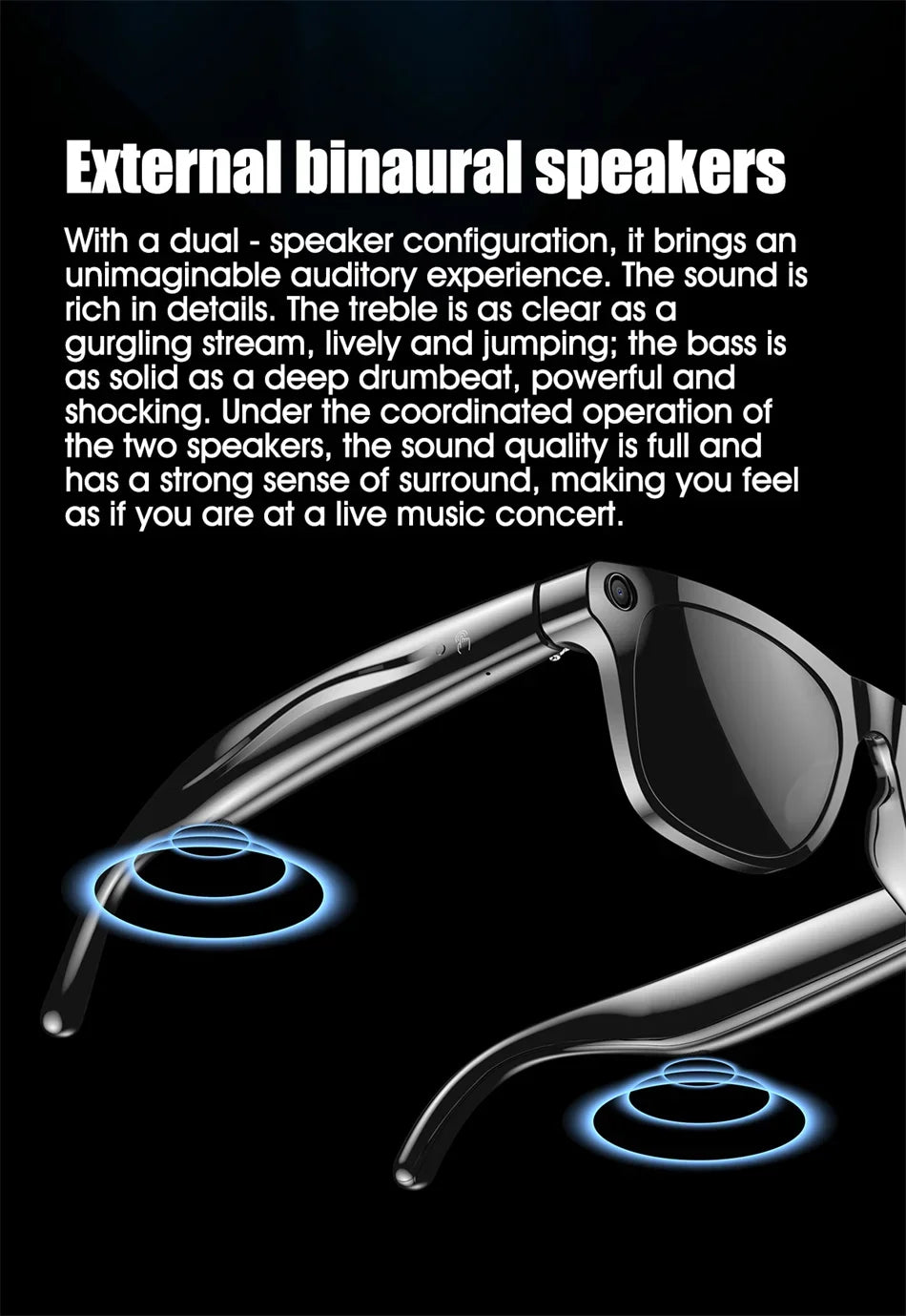 Xiaomi 1080P HD AI Smart Glasses — 100MP Camera, Bluetooth Call, Voice Assistant, 260mAh Battery, Smart Control