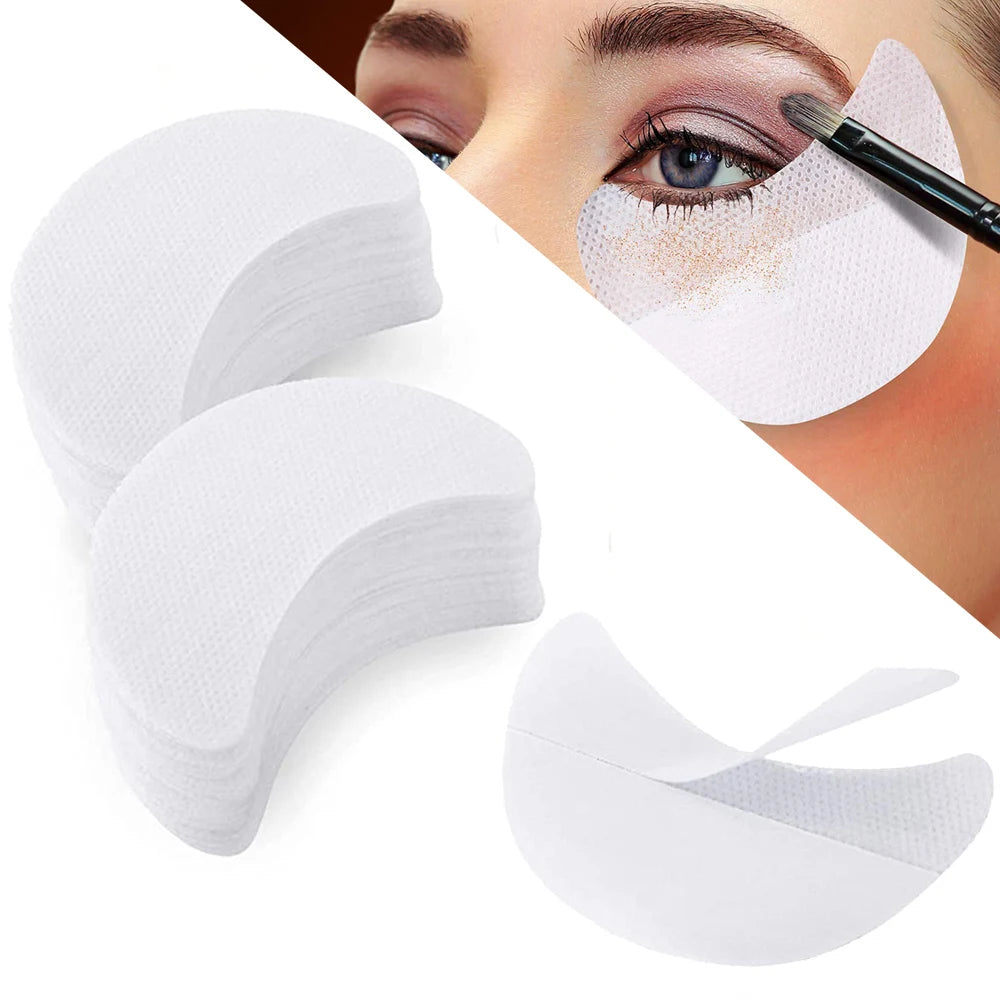 10/20/50/100Pcs Eyeshadow Shields - Disposable Under Eye Patches, Lint-Free Makeup Stickers & Applicators