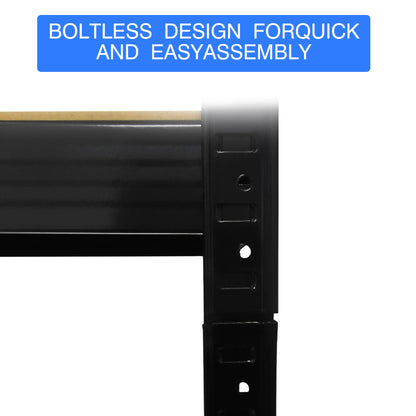 60"x28"x12" Heavy Duty 5-Tier Metal Storage Shelf Unit – Boltless Design, Easy to Assemble