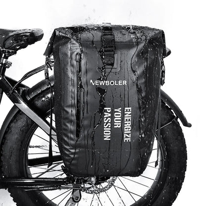 NEWBOLER 27L Bike Pannier Bag — Large Capacity Waterproof Rear Seat Trunk Bag for Travel & Electric Bike Accessories