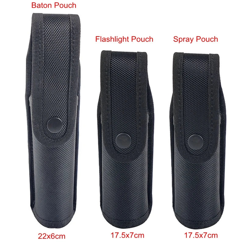 Tactical Duty Pouch - MOLLE Handcuff, Flashlight, Baton & Walkie Talkie Holder Case