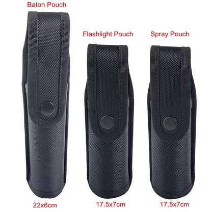 Tactical Duty Pouch - MOLLE Handcuff, Flashlight, Baton & Walkie Talkie Holder Case