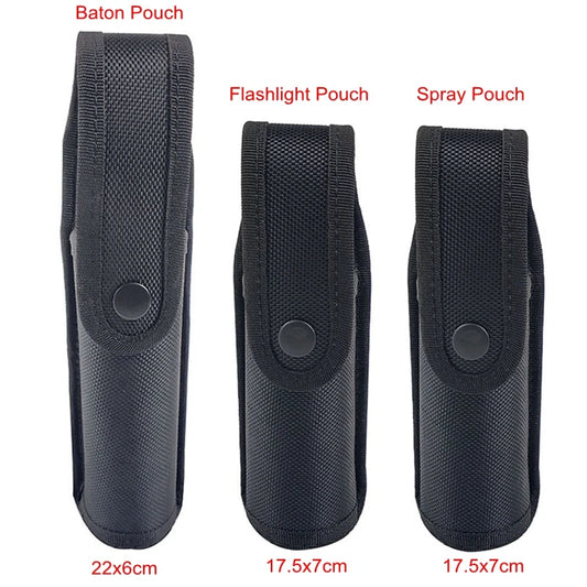 Tactical Duty Pouch - MOLLE Handcuff, Flashlight, Baton & Walkie Talkie Holder Case