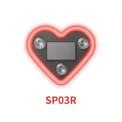 Solar-Powered LED Car Window Neon Lights — Heart-Shaped RGB-Free Color-Changing Interior Atmosphere Light