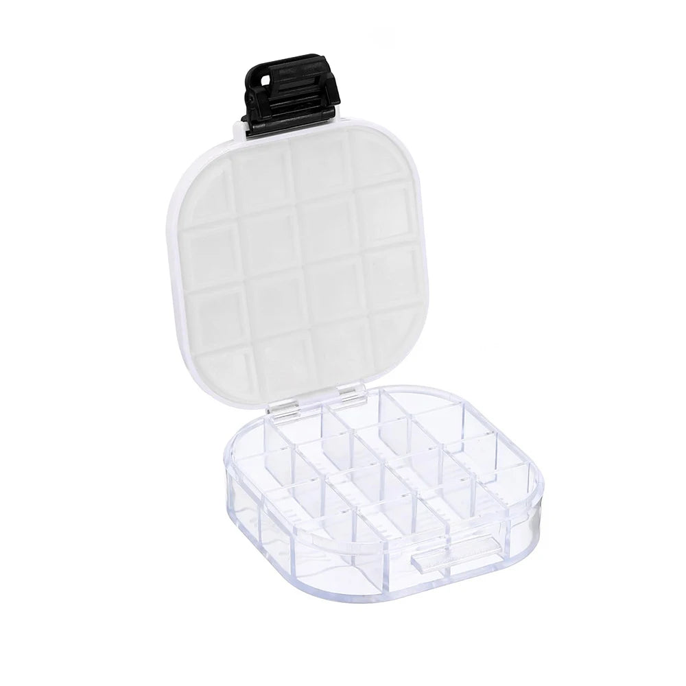 16-Well Transparent Paint Storage Box — Airtight Moisture-Proof Container & Foldable Painting Palette