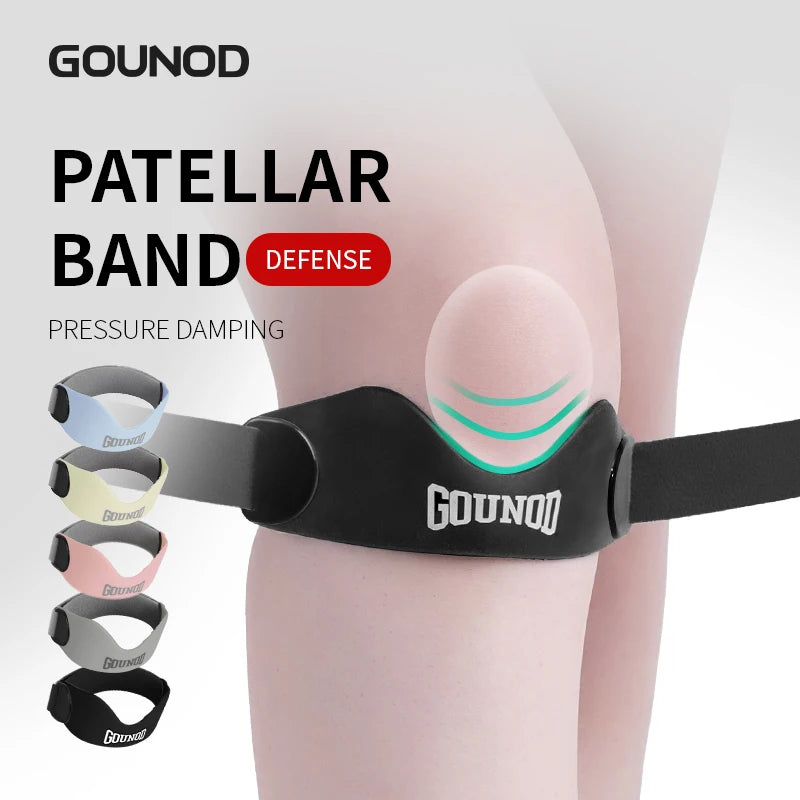 Patellar Knee Support Brace - Adjustable Compression & Breathable Shock Absorbing Guard