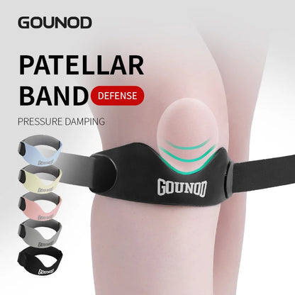 Patellar Knee Support Brace - Adjustable Compression & Breathable Shock Absorbing Guard