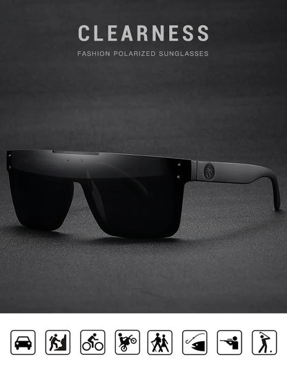 NEW Luxury Brand Mirrored Polarized Sunglasses — Men’s Sport Goggles with UV400 Protection & Case