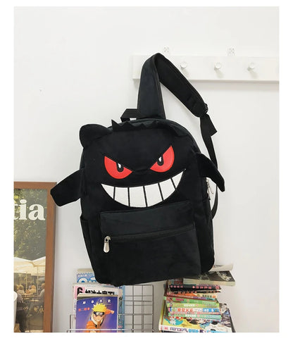 New Fashion Women's Backpack — High-Quality Large Capacity Computer Bag with Cartoon Pattern, Soft Fabric Shoulder Handbag