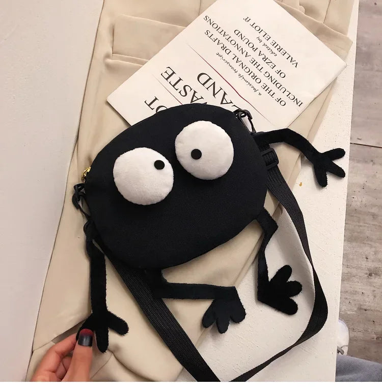 Personalized Canvas Small Shoulder Bag – Trendy Korean Style Crossbody Bag for Young Women Students