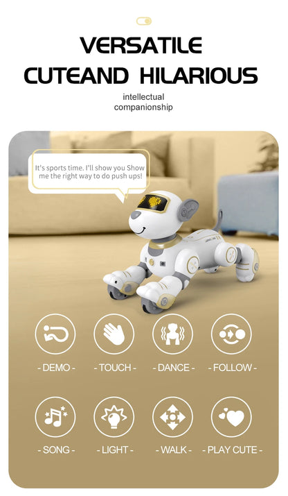 Funny RC Robot Dog – Programmable Electronic Stunt Dog with Voice Command, Touch Sensor & Music, Toy Gift for Kids