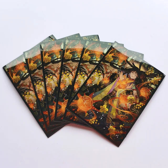 120PCS Black Lotus Card Sleeves – 66x91mm Double Sleeved for Anime, TCG, Magic, MTG, YGO & CFV Trading Cards