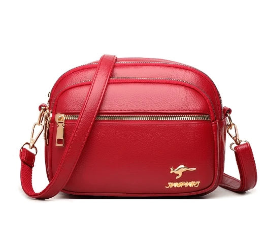 High Quality Soft Leather Purse - Fashion Women's Shoulder Messenger Bag with Multi-Pocket, Wear-Resistant Luxury Handbag