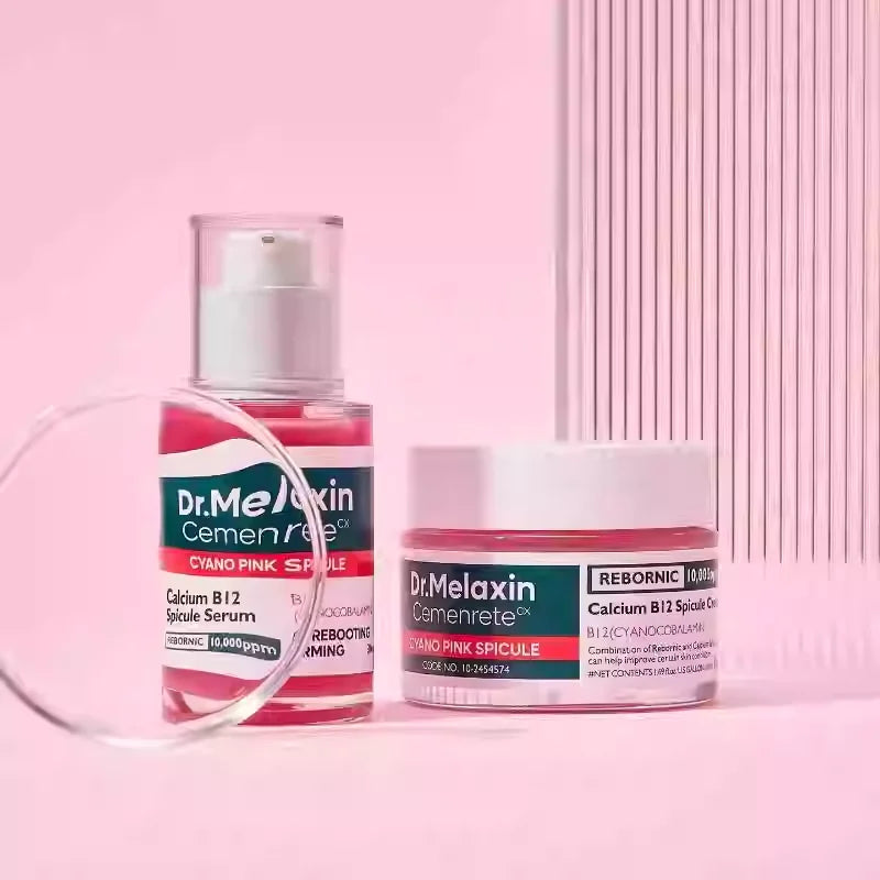 Dr.Melaxin Calcium B12 Pink Spicule Serum Cream – Dark Spot Lightening, Pore Minimizing, Wrinkle Reduction & Skin Elasticity Care