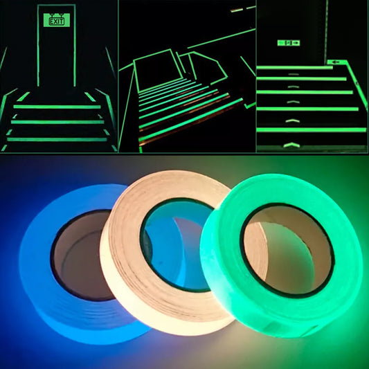 3-Meter Luminous Tape - Self-Adhesive Glow Emergency Logo Stickers for Safety, Home Decor, and Party Supplies