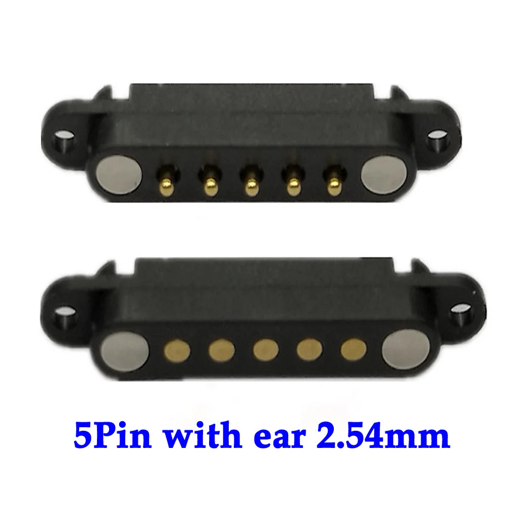 2A DC Magnetic Pogo Pin Connector Set - 2Pin 3Pin 4Pin 5Pin Spring Loaded Male Female Power Socket for Electronics Projects