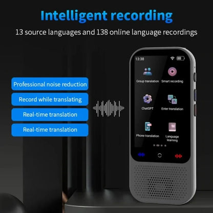 S80 Pro AI Translator Device – 138 Languages, Real-Time & Offline Translation, Voice & Photo Translator, Intelligent Recording Smart Chat Translator Machine