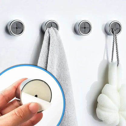 Self-Adhesive Towel Plug Holder: Wall-Mounted Bathroom and Kitchen Organizers with Towel Hooks and Storage Rack (4/1Pcs)