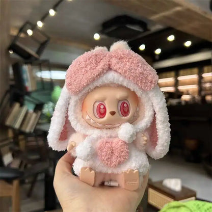Cute Knitted Clothes Keychain – Outfit for 17cm Labubu/Macaron Doll, Kids & Girl Gifts