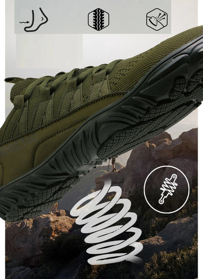 New Plus-Size Hiking & Outdoor Shoes – Wide Fit Barefoot Casual Sneakers for Men & Women
